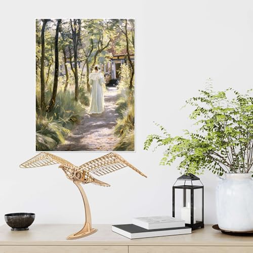 Bitgo Hobby - Dancing Wings Flying Birds Wall Decor 1000mm Mechanical Flying Bird - 3D Wooden Puzzle - 3D Puzzles for Ages 8-13 β Wooden Mechanical Bird Toy β Latest Wooden Puzzle