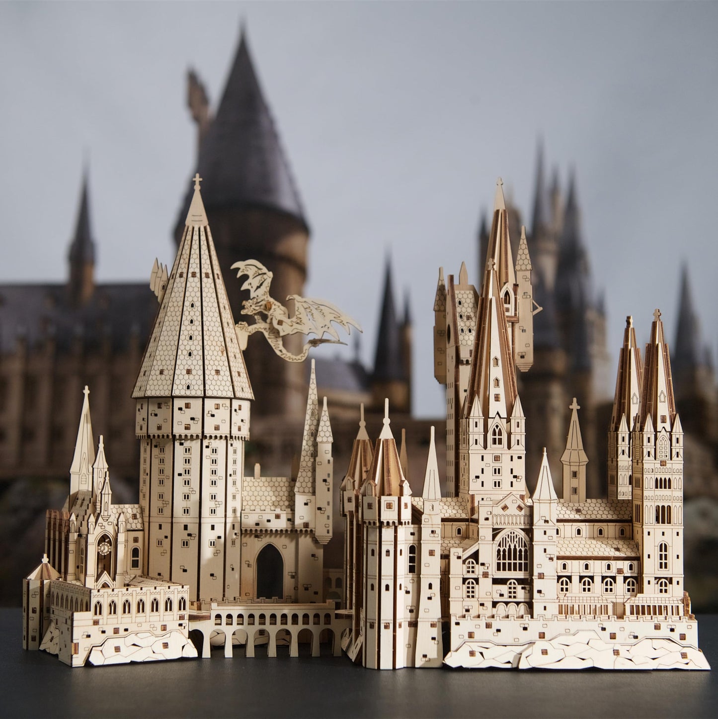 Ugears Harry Potter Hogwarts Castle 3D Wooden Puzzles for Adults - Harry Potter Castle Wooden Model Kits for Adults to Build, Mechanical Wood Puzzles Adult Building Sets, Hobby Kit, 3D Puzzle