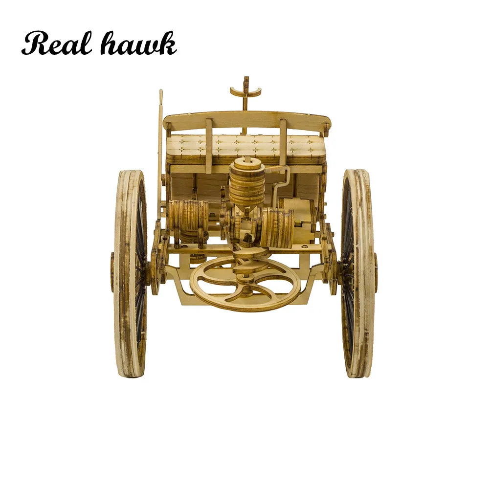 Wooden Toys Building DIY Craft Wood Furnishing Christmas Gift Present Static Model Kit Car Vintage II