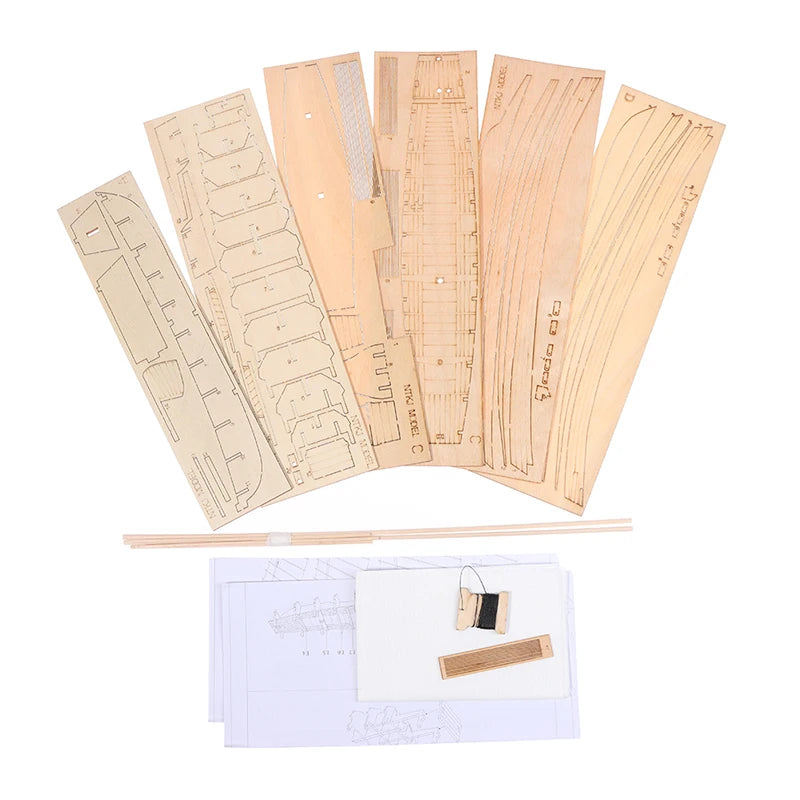 1pcs Chinese sand boat wooden assembly model kit DIY handmade antique ship model