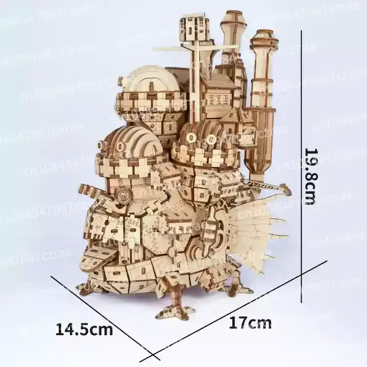 Wooden assembly model stacking animation ornament 3D three-dimensional puzzle