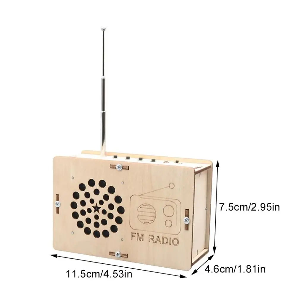 Handmade DIY DIY FM Radio Manual Assembly Steam Model Science Education Radio Power Bank Multifunctional