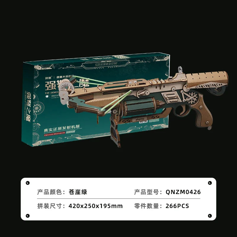 DIY Wooden 3D Puzzles The Demon of Strong Crossbow Miniature Model Kits Gun Jigsaw Puzzle for Friends Boys Birthday Gifts