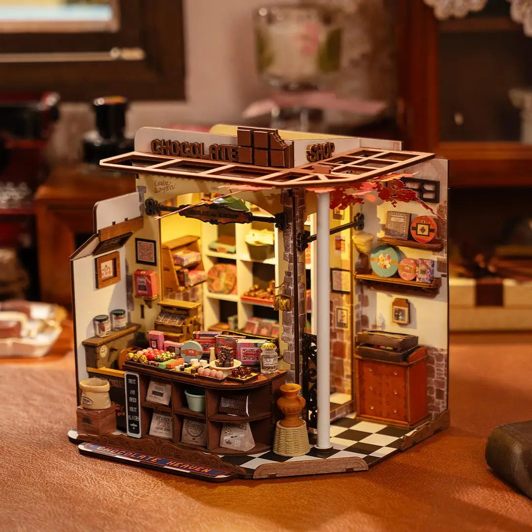 ROBOTIME 3D Wooden Dollhouse Kit Unique Gift Home Decoration Ornament DIY Challenging Miniature House Craft for Adults Teens