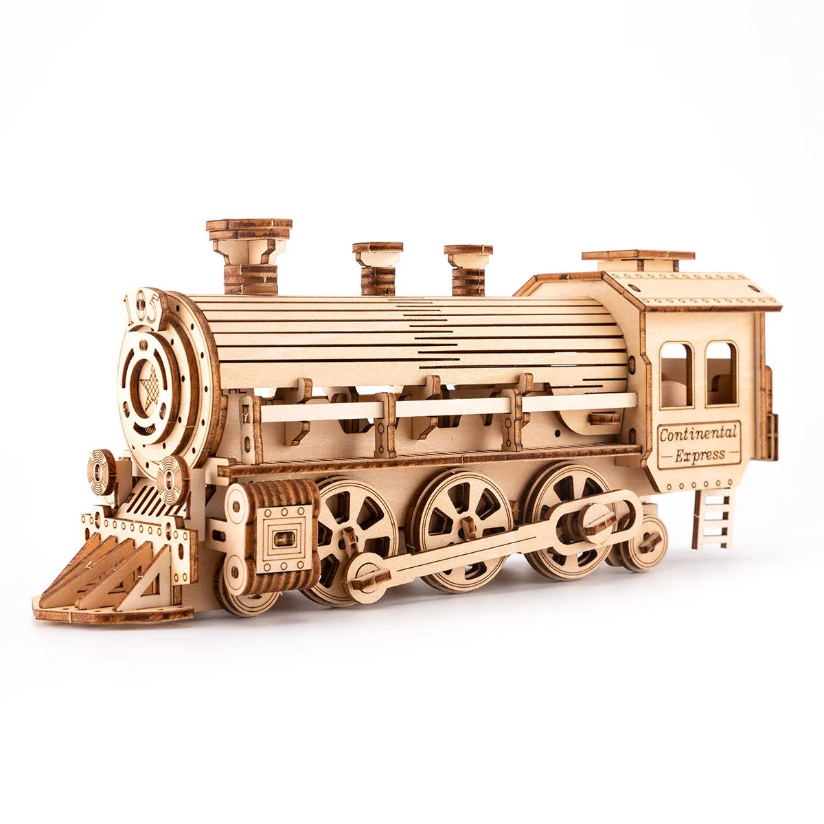 Steam Train Wooden Three-dimensional Puzzle 3D Retro Mechanical Model Assembled Building Blocks Toys Gifts
