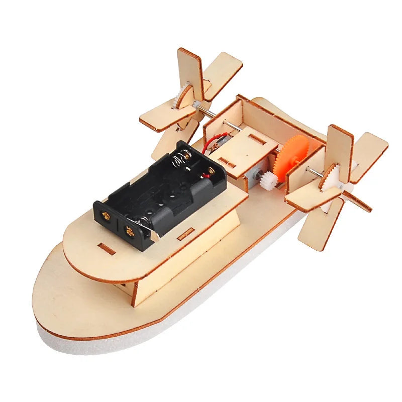 Wooden Assembly Ship DIY Handmade Toy Science Experiment Set Assembly Material Pack Toy Elementary School Experimental Equipment