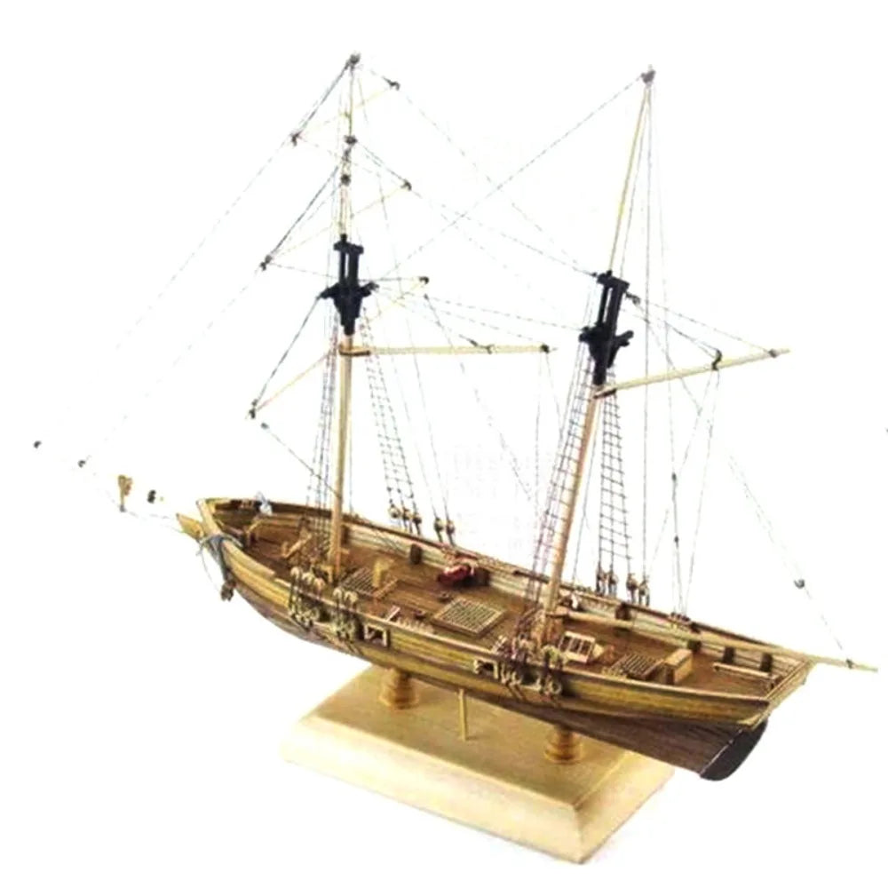 1:100 Scale Wooden Ships Model Home Decoration Eduacational Boat Assembly Toy Ancient Sailboat Model Toy Wooden Sailing Boat