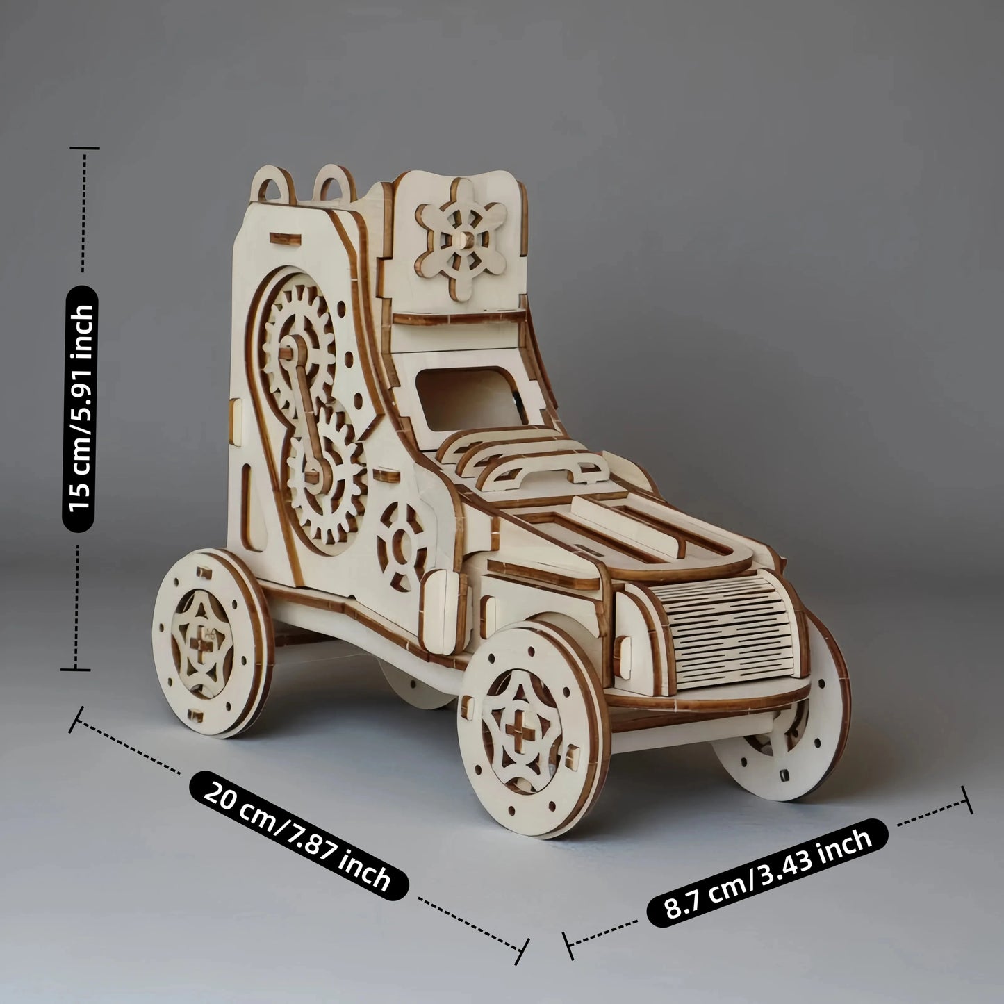 3D wooden puzzle toys suitable for adults, assembly models for shoe and car combinations, wooden DIY assembly building block