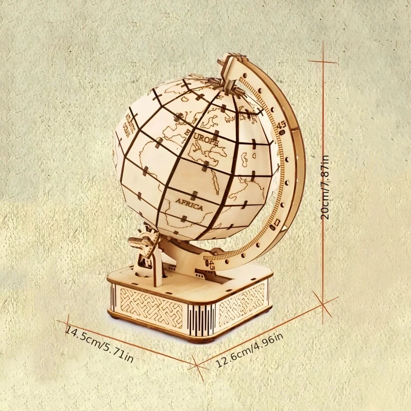 1 piece 3D Wooden Puzzle Globe. Model Kits Crafts Handmade Christmas And Birthday Gifts,Puzzle,3d Puzzle,Wooden Puzzle