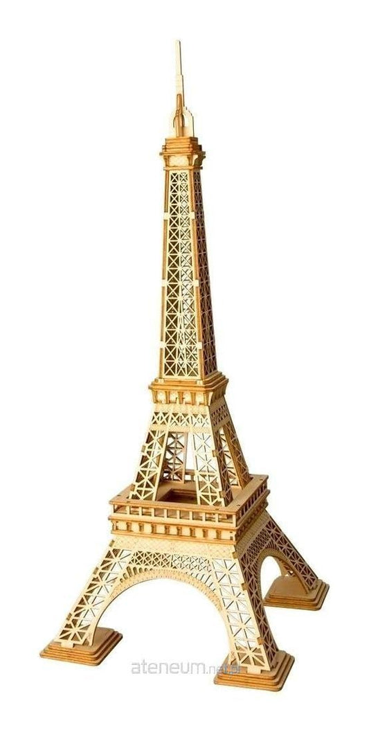 ROBOTIME Assembly Famous World Architecture Eiffel Tower Exquisite Wood Craft Kits for Kids Best Model Kits and DIY Arts Projects for Adults