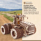 EWA Eco-Wood-Art - KIROVETS K-7M Three-Dimensional Mechanical Tractor-Puzzle for Adults and Teenagers-Collection Without Glue-596 Details, Colour Nature