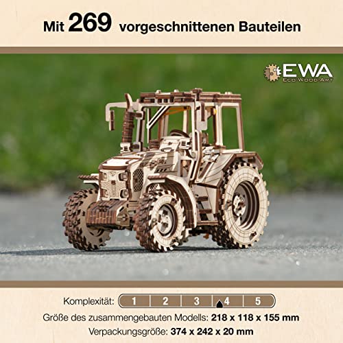 Tractor BELARUS-82 Model - Exquisite Collectible Mechanical 3D Wooden Puzzle for Adults, Perfect Shelf Display for Home or Office
