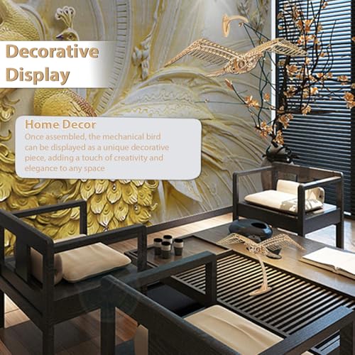 Bitgo Hobby - Dancing Wings Flying Birds Wall Decor 1000mm Mechanical Flying Bird - 3D Wooden Puzzle - 3D Puzzles for Ages 8-13 – Wooden Mechanical Bird Toy – Latest Wooden Puzzle