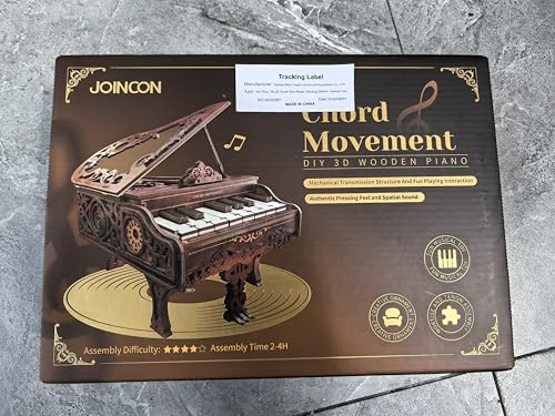 3D Wooden Puzzles for Adults, 236pcs Playable Piano Model Kit 1:20 Scale Building Puzzles Wooden Music Box, Mechanical 3D Puzzles Musical Instrument, Creative Finger Piano Desk Decor Unique Gift