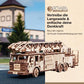 3D Wooden Puzzle - DIY 3D Puzzle Wooden Fire Truck Mechanical Model Kit with Wind Up Mechanism, Adjustable Ladder & More - 3D Puzzles for 15 yrs Above & Adults - Eco Wood Art, 439 Pieces