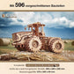 EWA Eco-Wood-Art - KIROVETS K-7M Three-Dimensional Mechanical Tractor-Puzzle for Adults and Teenagers-Collection Without Glue-596 Details, Colour Nature