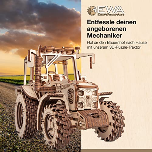 Tractor BELARUS-82 Model - Exquisite Collectible Mechanical 3D Wooden Puzzle for Adults, Perfect Shelf Display for Home or Office