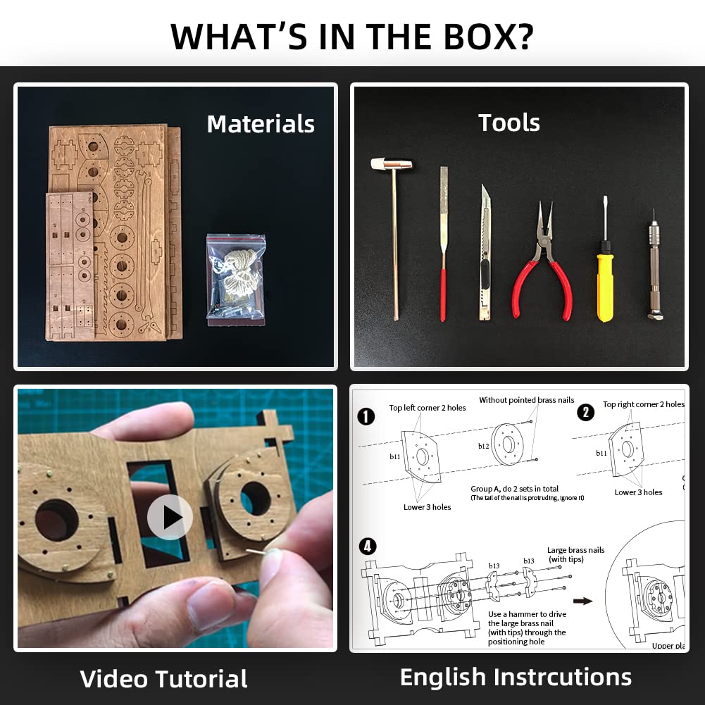 YAQUMW The Mini Roman Ballista Europe Medieval Siege Chariot Wooden Catapult DIY 3D Puzzles Model Kits STEM Projects Tabletop Toys