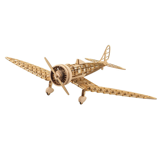Viloga 3D Wooden Puzzles Airplane 1:31 KA-14 Fighter, Laser-Cut Balsa Wood Airplane Kits to Build for Adults, Perfect Static Model Airplane Puzzles for Men Christmas Gift