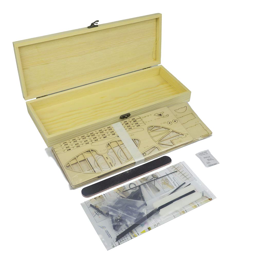 Viloga 3D Wooden Puzzles DIY Tiger Moth Bi-Plane Vintage Airplane Model Kit, Laser Cut Balsa Wood Model Aircraft Kits to Build for Adults