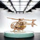 WOODEN.CITY Helicopter 3D Wooden Puzzle – Wooden Model Kit for Adults, 173-Piece Mechanical Helicopter with Working Rotor, DIY Aircraft Model, Made in EU