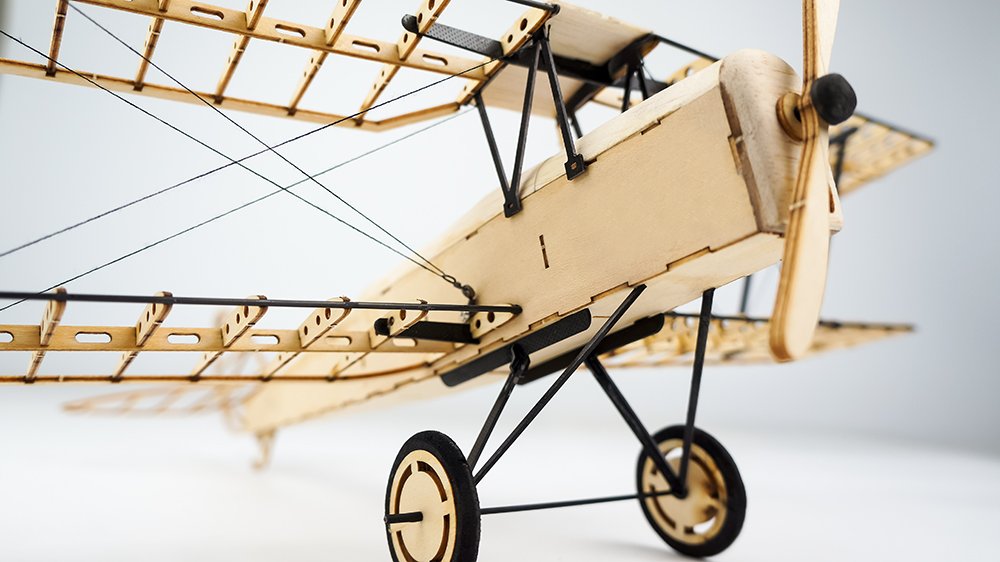 Viloga 3D Wooden Puzzles DIY Tiger Moth Bi-Plane Vintage Airplane Model Kit, Laser Cut Balsa Wood Model Aircraft Kits to Build for Adults