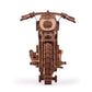 Wood Trick Motorcycle w/Rubber Band Motor Rides up to 16ft - Mechanical Model Kits for Adults - 10x4in - 3D Wooden Puzzles for Adults - Engineering DIY 3D Puzzle Wooden Models