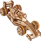 UGEARS Wooden 3D Puzzle Compact Racer Model Kit Craft for Adults Easy DIY Miniature Wooden Model 90 Pcs