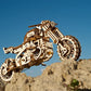 UGEARS Motorcycle with Sidecar Scrambler UGR-10 – Mechanical 3D Wooden Puzzles for Adults – DIY Model Kits for Adults with Moving Engine – Collectible Moto 3D Puzzle Model Kit - 380 Pcs