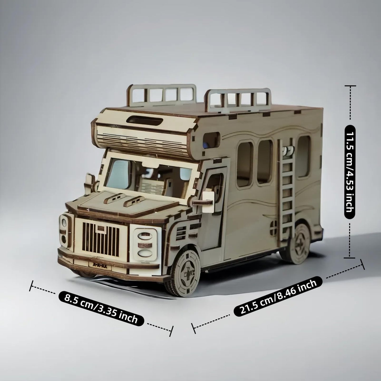 3D Wooden Puzzles for Adults Wooden Travel RV DIY Kit and Mechanical Model Unique Gift for Family Friend on Birthday/Christmas