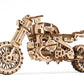 UGEARS Motorcycle with Sidecar Scrambler UGR-10 – Mechanical 3D Wooden Puzzles for Adults – DIY Model Kits for Adults with Moving Engine – Collectible Moto 3D Puzzle Model Kit - 380 Pcs