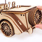 UGEARS VM-01 Roadster Vehicle – 3D Wooden car DYI – Fun Projects for Adults– 3D Mechanical Working Model Idea – Plywood Material with Transmission Integrated – Great Gift for Car Lovers