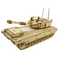 3D Wooden Puzzles Laser Engraving DIY Safe Assembly Constructor Kit Toy for Teens and Adults (Tank)