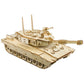 3D Wooden Puzzles Laser Engraving DIY Safe Assembly Constructor Kit Toy for Teens and Adults (Tank)