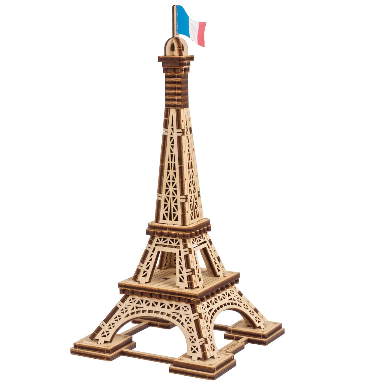 UGEARS Wooden 3D Puzzle Paris Eiffel Tower Iconic Model for Adults Easy Assembly DIY Miniature Kit 50 Pcs
