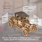 UGEARS Classic Model Car 3D Puzzle - Folding Roof, Functional 4 Cylinder Engine - Retro Auto DIY for Adults & Kids