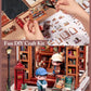 Cutefun Book Nook Kit, DIY Miniature Dollhouse Library Kit for Adults and Teens, Tiny House Building Bookshelf Insert Decor with LED Light, Gifts for Family and Friends (Jack's Bookery)