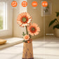 ROBOTIME 3D Puzzle Light Orange Gerbera Daisy TW111, DIY Wooden Flower Craft, Artificial Flowers Model Kit to Assemble for Adults, Home Decoration and Valentine's Day Toy Gift Set