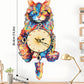 Rnfinewow 3D Wooden Puzzles for Adults, Maine Coon Cat Clock DIY Kit, Beginner 22 Pcs Wooden Puzzles, Creative Gift Ideas for Adults Teens