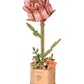 rowood Artifical Flower,Wood Flower Building Toy Set,Mother's Day/Valentine's Day/Teacher's Day/Thanksgiving Day/Christmas/Birthday Gift for Mom/Women/Grandma/Wife/Her-Pink Rose, TW041
