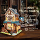 STRUCWOOD 3D Wooden Puzzles - Miniature Cuckoo Clock House Kit, DIY Wooden Building Set for Adults and Teens, Mini Model Kit with 3-Mode Touch Switch - Cuckoo House (SQ-61)