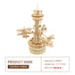 ROKR Wooden Music Box Puzzle, DIY Airplane Tower, 1 Set, Desk Decor for Adults & Teens, Non-Toxic, Hand-Eye Coordination, Gift for Boys & Girls Ages 14+