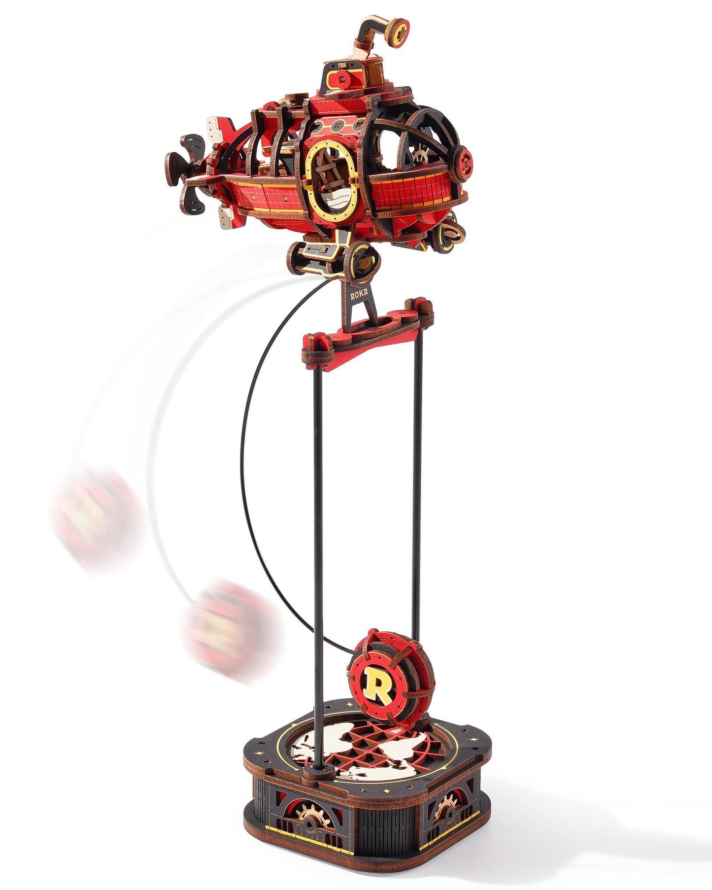 ROKR Pendulum Balance Toy, 3D Wooden Puzzles for Adults, Retro Deep-Sea Adventurer, DIY Craft Wood Puzzle Kit, Unique Gift for Men Women
