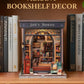 Cutefun Book Nook Kit, DIY Miniature Dollhouse Library Kit for Adults and Teens, Tiny House Building Bookshelf Insert Decor with LED Light, Gifts for Family and Friends (Jack's Bookery)