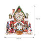 Cutywood 3D Puzzles for Adults Clock-Christmas House Design Model Kit-Mechanical DIY Pendulum Clock with Roman Numerals-Desk Home Office Decor Personalized Gift for DIY Lovers
