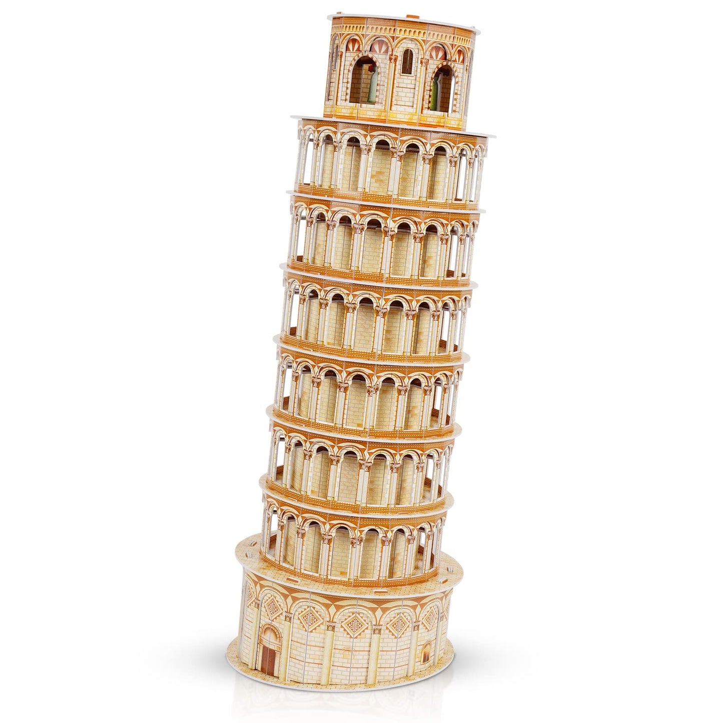 3D Puzzles for Adults & Kids, Exquisite Leaning Tower of Pisa City Large Architecture Building Model Kit, 3D Jigsaw Craft Kits STEM Educational Toys Birthday for Boys Girls Ages 10+ Home Decor, 70 PCS