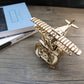Music Park 3D Wooden Puzzle for Adults Punk Airplane Music Box Hand-Cranked You are My Sunshine Model Kit - Retro DIY Assembly Christmas and Birthdays Gift for Age14+