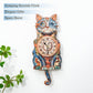 Cutywood 3D Puzzles for Adults Clock-Cat Detective Design Model Kit-Mechanical DIY Pendulum Clock with Roman Numerals-Desk Home Office Decor Personalized Gift for DIY Lovers