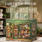 Cutefun Book Nook Kit - DIY Miniature House Dollhouse Kit, Book Nook Kits for Adults, Bookshelf Insert Bookend with LED Light for Teens and Adults (Blossom Florists)