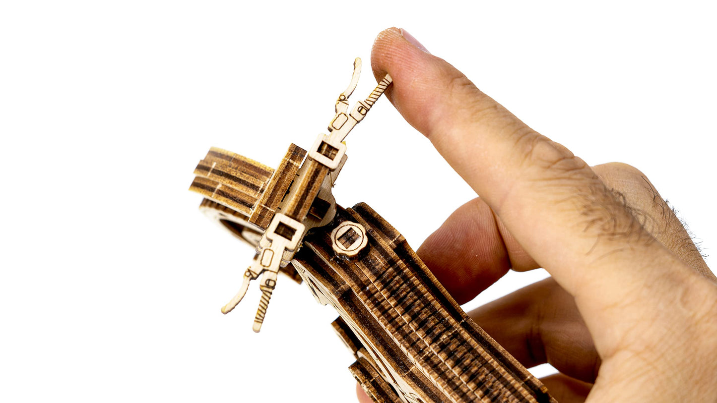 WOODEN.CITY Motocross 3D Puzzle for Adults - Hobby Kit to Build Your Own Wooden Bike - 3D Model Motorcycle Kit - Wood Model Kit